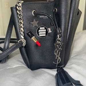 YSL Saint Laurent Monogram Bourse bucket bag